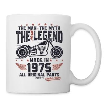 1975 Vintage homme mythe légende moto - Mug blanc - blanc - Droite