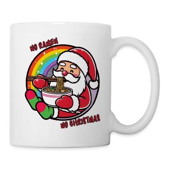 Santa eating ramen, no Ramen no Christmas - Mug - white - Right