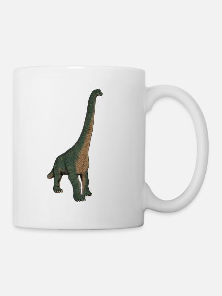 Zeichnung des Brachiosaurus - Tasse - Weiß