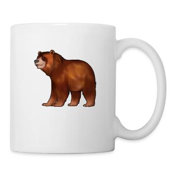 Drawing of a brown bear - Mug - white - Right