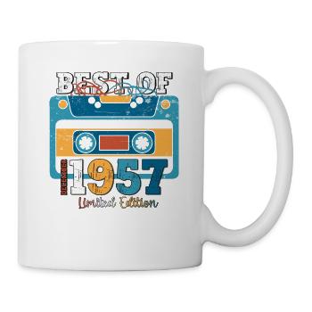 66e anniversaire décembre Vintage 1957 cassette - Mug blanc - blanc - Droite