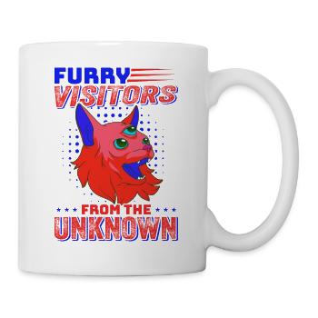 Chat Alien, OVNI, UAP, Espace, Objet volant de l’espace - Mug blanc - blanc - Droite