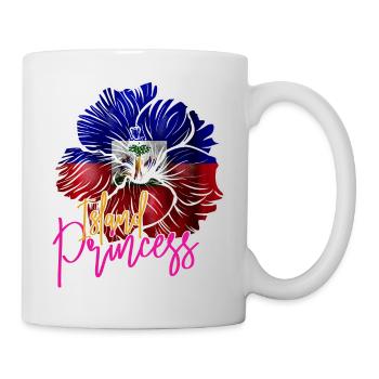 Haiti Haitian Flagge Frau Prinzessin I Geschenk - Tasse - Weiß - Rechts