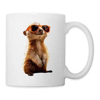 Lunettes de soleil suricate mignon amant de surikate - Mug blanc - blanc - Droite