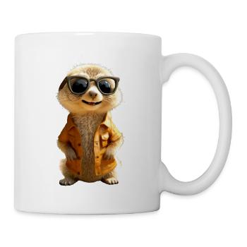 Lunettes de soleil suricate mignon amant de surikate - Mug blanc - blanc - Droite