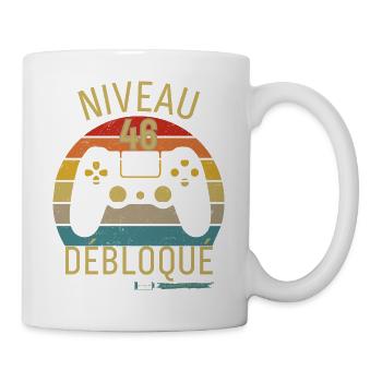 Niveau 46 Débloqué - Mug blanc - blanc - Droite