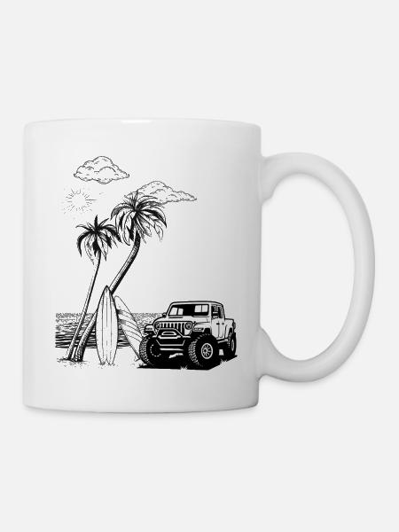 Geländewagen Beach - Tasse - Weiß