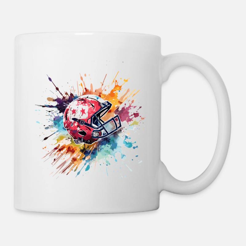 Casque de football américain Splash Color Explosion - Mug blanc - blanc