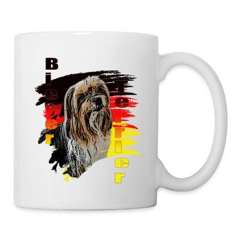 Biewer Terrier Flag Germany - Mug - white - Right