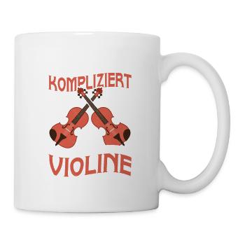 Cooles Violinen Geige Geigenspieler Violinist - Tasse - Weiß - Rechts