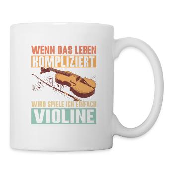 Schönes Violinen Geige Geigenspieler Violinist - Tasse - Weiß - Rechts
