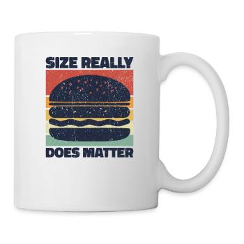 « La taille compte vraiment - cadeau d’humour Burger - Mug blanc - blanc - Droite