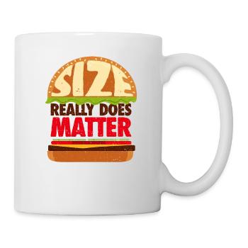 La taille compte vraiment - Burger humour cadeau - Mug blanc - blanc - Droite