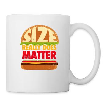 Size Really Does Matter - Burger Humor Gift - Mug - white - Right