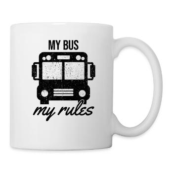My Bus My Rules - Lustiges Geschenk für Busfahrer - Tasse - Weiß - Rechts