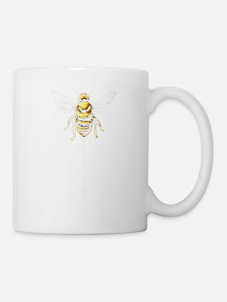 Abeille heureuse - Mug blanc - blanc