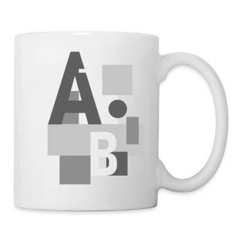 Abstract image with letters A and B - Mug - white - Right