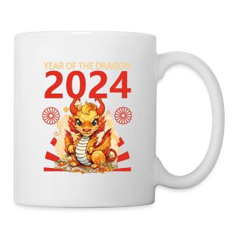 Year Of The Dragon Happy Chinese New Year 2024 - Tasse - Weiß - Rechts