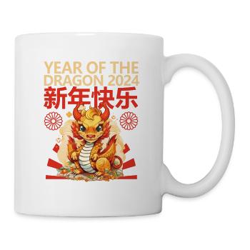 Year Of The Dragon Happy Chinese New Year 2024 - Tasse - Weiß - Rechts