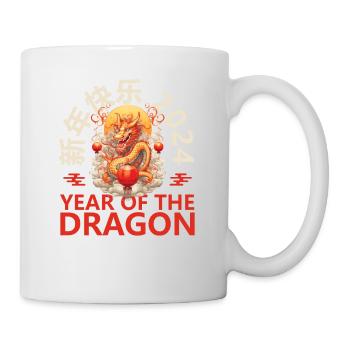 Year Of The Dragon Happy Chinese New Year 2024 - Tasse - Weiß - Rechts