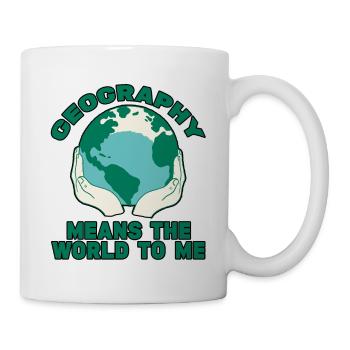 La géographie signifie le monde pour moi 4 - Mug blanc - blanc - Droite