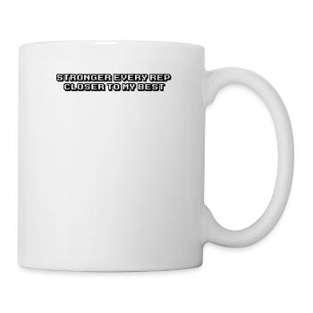 Fitness - Plus fort à chaque répétition, plus proche de mon meilleur niveau - Mug blanc - blanc - Droite