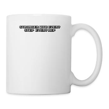 Fitness - Stronger with every step, every rep - Mug - white - Right