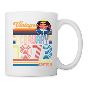 Birthday February 1973. February 1973 gift. - Mug - white - Right