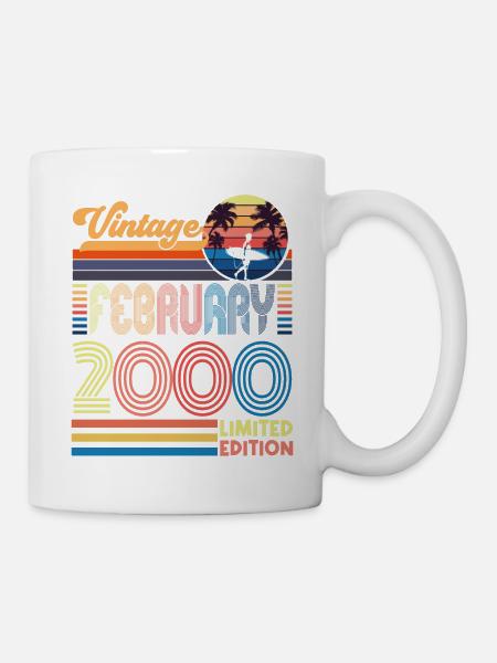 Anniversaire Février 2000. Cadeau Fevrier 2000. - Mug blanc - blanc