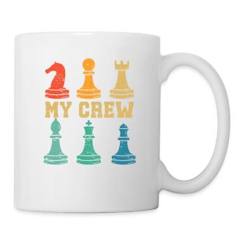 Meine Mannschaft Schachspieler Lustiges Retro - Tasse - Weiß - Rechts