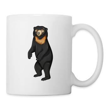 Zeichnung eines Malaienbär - Tasse - Weiß - Rechts