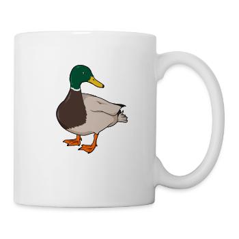 Dessin d’un canard colvert - Mug blanc - blanc - Droite