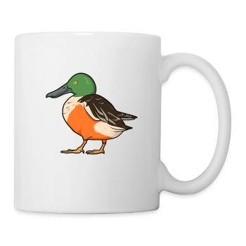 Drawing of a Shoveler - Mug - white - Right