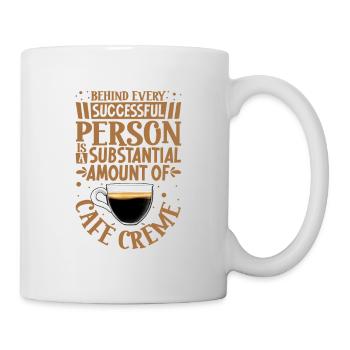 Succès uniquement avec Café Crème - Mug blanc - blanc - Droite