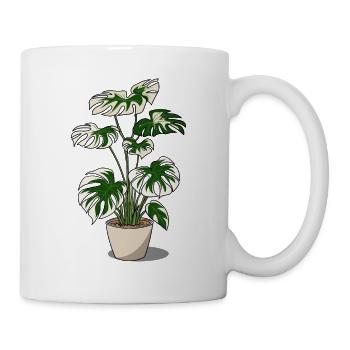 Variegated Monstera - Tasse - Weiß - Rechts