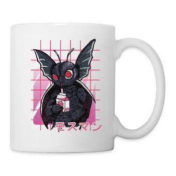 Mothman Kawaii Erdbeer Milchshake - Tasse - Weiß - Rechts