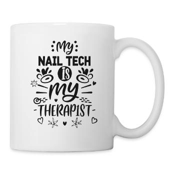 My Tech Nail Is My Therapist Nail Art - Mug - white - Right