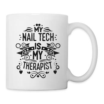 My Tech Nail Is My Therapist Nail Art - Mug - white - Right