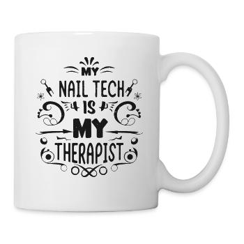 My Tech Nail Is My Therapist Nail Art - Mug - white - Right