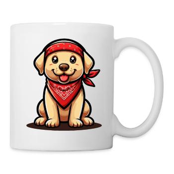 Niedlicher Hund: Liebenswertes Haustier - Tasse - Weiß - Rechts