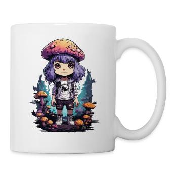 Kawaii Chibi champignon fille Goth Pastel Design - Mug blanc - blanc - Droite