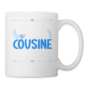 Finger weg ich habe eine verrückte Cousine - Tasse - Weiß - Rechts