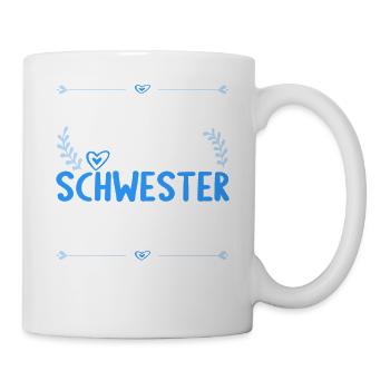 Finger weg ich habe eine verrückte Schwester - Tasse - Weiß - Rechts