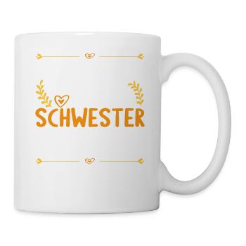 Finger weg ich habe eine verrückte Schwester - Tasse - Weiß - Rechts