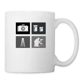 Appareil photo, Photographe de nature, Photographe animalier - Mug blanc - blanc - Droite