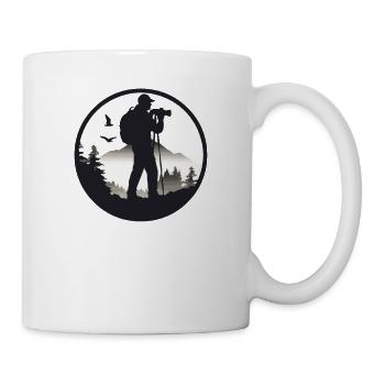 Appareil photo, Photographe de paysage, Photographe de nature - Mug blanc - blanc - Droite