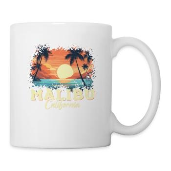 70 ' s 80 ' s dans la ville californienne de Malibu - Mug blanc - blanc - Droite