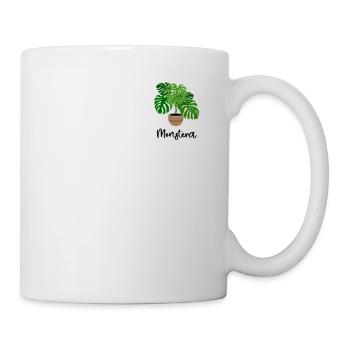 Monstera Flora Zimmerpflanze Gärtner - Tasse - Weiß - Rechts