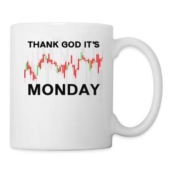 Thank God Its Monday Stock Chart Day Trading Stock Market - Mug - white - Right