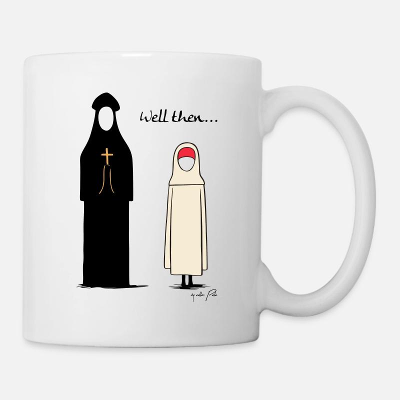 Nonne und Priester: Na dann - Tasse - Weiß